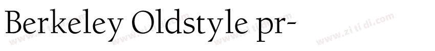 Berkeley Oldstyle pr字体转换